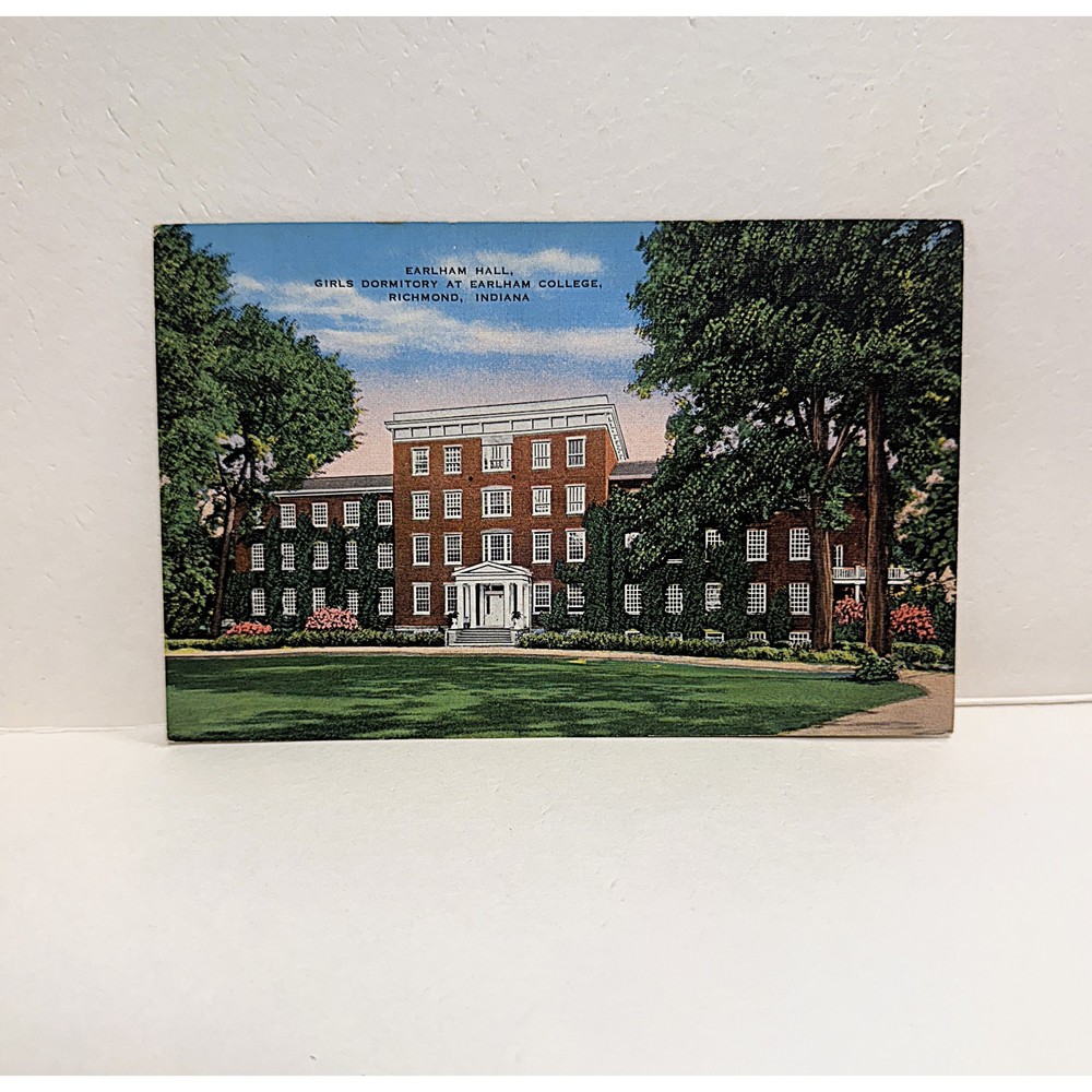 Genuine Vintage 1940s Earlham College Memorabilia Postcard